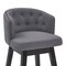 Armen Living Celine 26" Counter Height Swivel Gray Fabric and Espresso Wood Bar Stool LCCIBAESGR26 - alternate 3